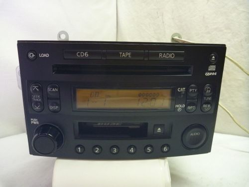 03-05 nissan 350z bose radio 6 disc cd cassette player 28185-ce801 dx0035