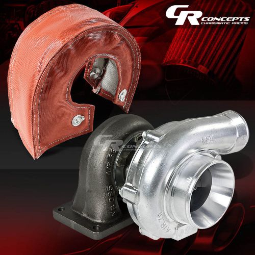 T4 turbo/turbocharger .70 ar 60 trim compressor boost v-band +red heat blanket