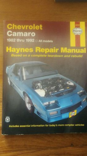 1982-1992 chevrolet camaro haynes manual