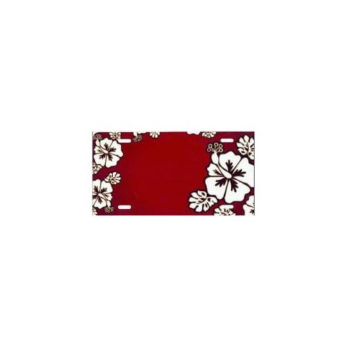 Hawaiian on red license plate - t2522a