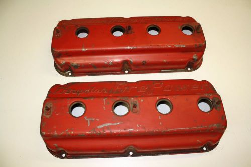 Chrysler firepower early hemi original stampted tin valve covers