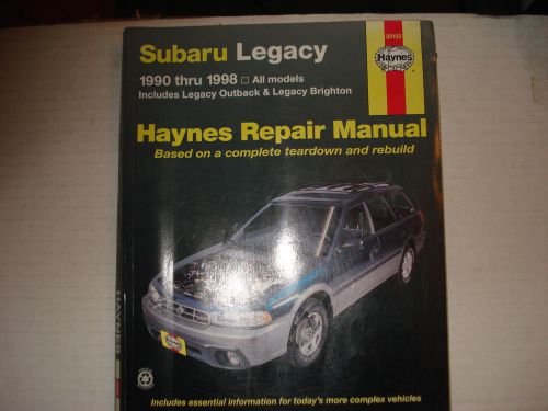 Subaru legacy 1990-1998 repair manual