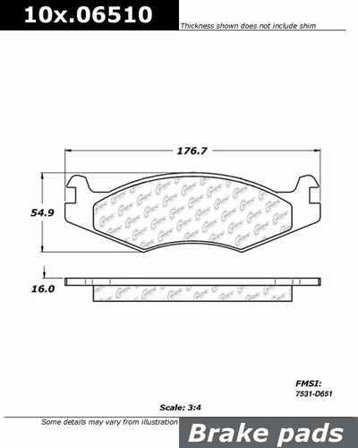 Centric 106.06510 brake pad or shoe, rear