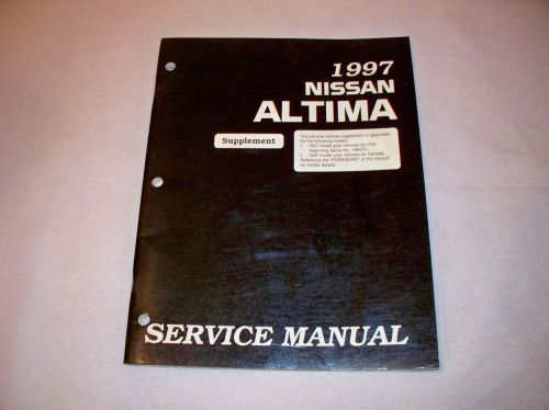 1997 nissan altima factory shop service manual supplement .