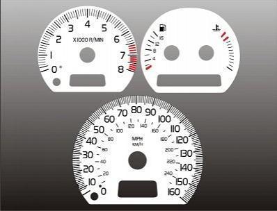 2000-2002 volvo s40 instrument cluster white face gauges 00-02