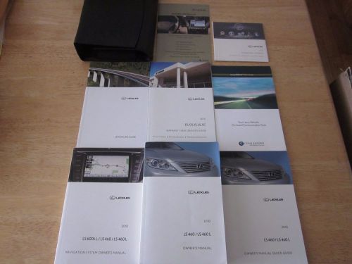 2010 lexus ls460 ls460l owner + navigation manual w/case oem owners ls 460 460l