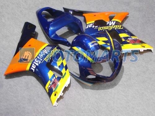 Bundle inj fairing with brake fluid reservoir for suzuki gsx r 1000 k1 01 02 ad