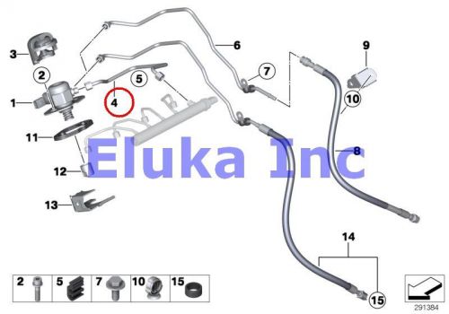 Bmw genuine high-pressure pump/tubing high pressure pipe e84 e89 f10 f10n f22 f2