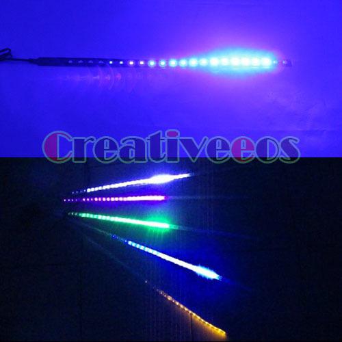 2x black 60cm 24" 1210 smd led meteor fairy rain strip light party tree xmas