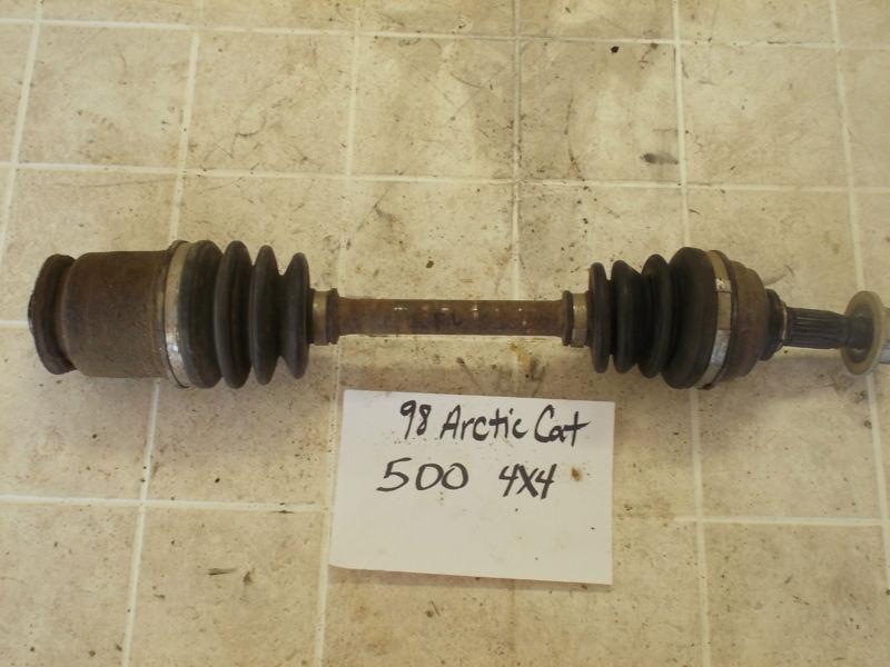 98 1998 arctic cat 500 4x4  front complete cv joint axle drive shaft lh left