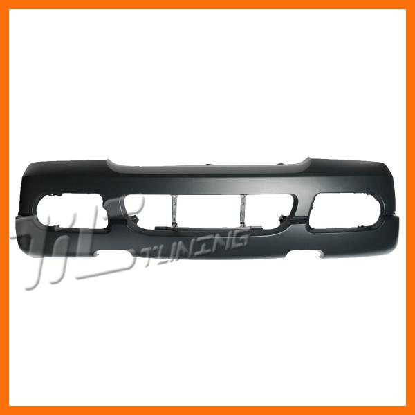 2002-2005 ford explorer front bumper cover primered black molding flare+fog hole