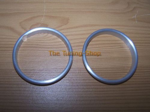 Fits mitsubishi fto chrome rings for clock &amp; volt surrounds matt satin aluminium