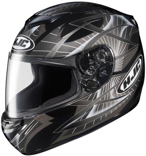 Hjc cs-r2 storm black/gray full-face motorcycle helmet size xsmall