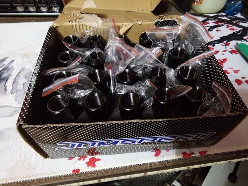 Jdmspeed 20pc 12x1.5 black racing lug nuts