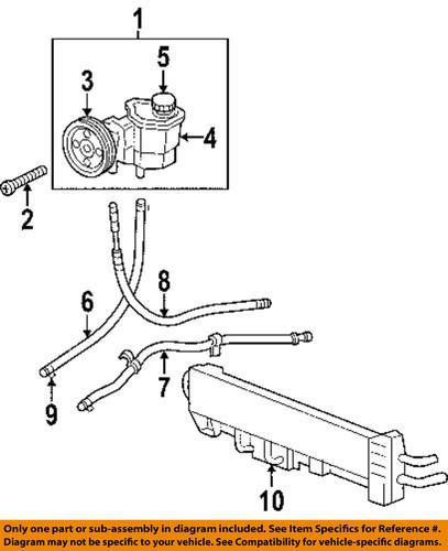 Mopar oem 6502017 pump & hoses-steering-pressure hose clamp