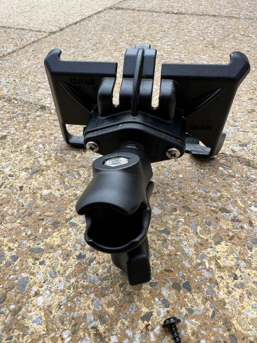 Ram® brake/clutch reservoir motorcycle mount for garmin nuvi gps with cable kit