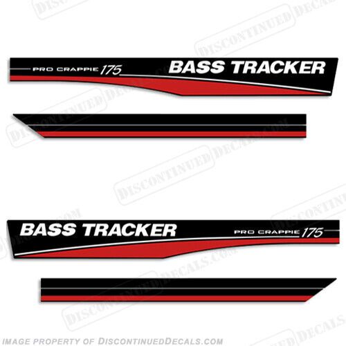 Fits bass tracker pro crappie 175 decals - red