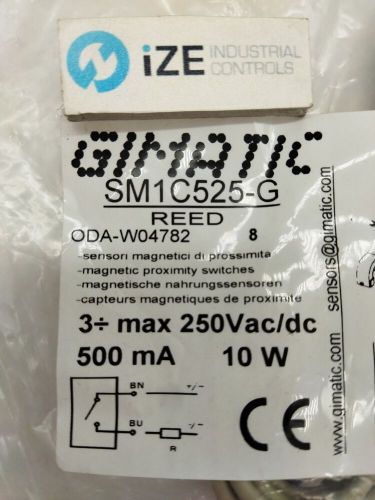 Gimatic sm1c525-g magnetic proximity switches 3÷max 250vac/dc 500ma 10w