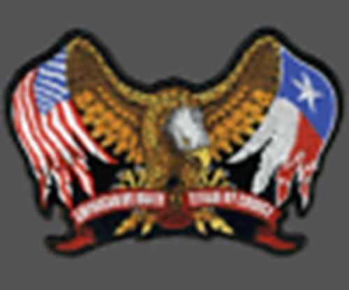 Texas flag eagle embroidered jacket vest patch 11.0 inch