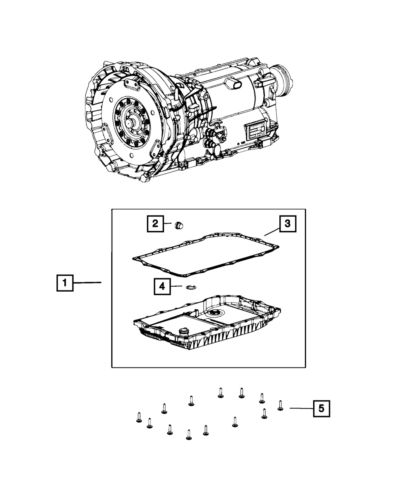 Genuine mopar transmission oil pan and filter 68259490ad