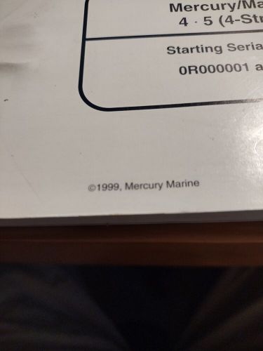 Mercury/mariner 4-5 (4-stroke) jan. 1999 service manual 90-857138