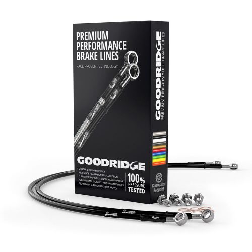 Goodridge stainless steel braided clear brake line kit fits smart fortwo 450/451