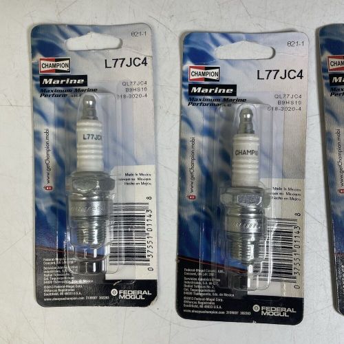 Champion johnson evinrude spark plug l77jc4 - set of 3 new old stock.