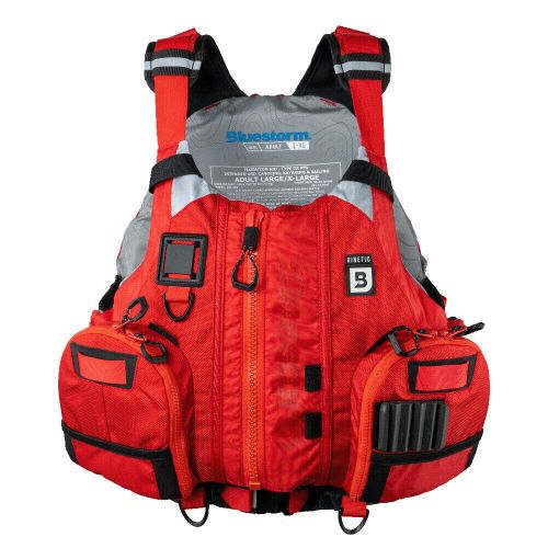 Bluestorm kinetic kayak fishing vest - nitro red - 2xl/3xl bs-409-red-2/3xl