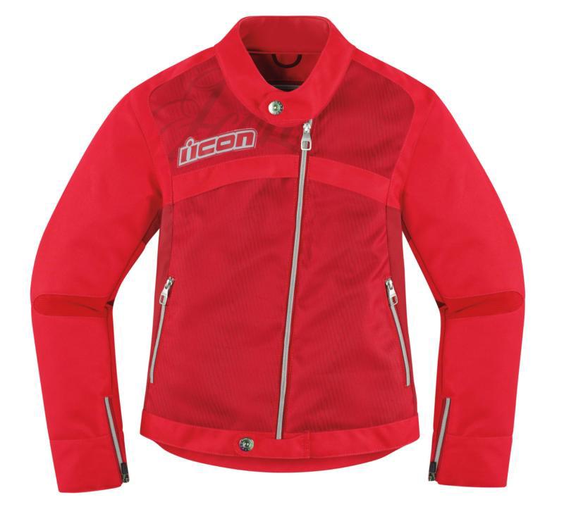 New icon hella-2 womens textile jacket, red, small/sm