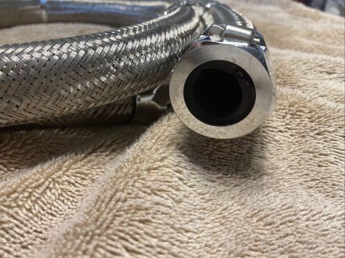 Hose heater 3/4&#034; i.d. x 48&#034; braided steel on rubber flexible, chrome clamps