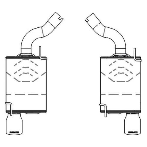 Flowmaster 17410 - force ii™ aluminized steel axle-back exhaust system with