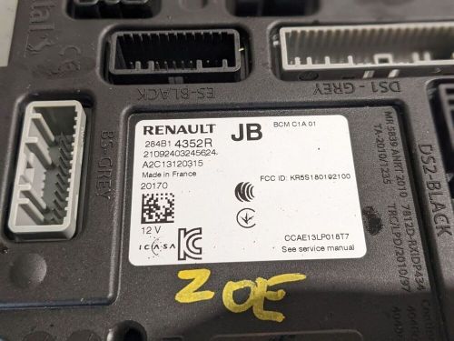 Renault zoe 2020 body control module  bcm 284b14352r