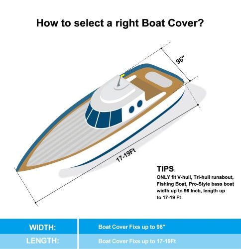 Mrrihand trailerable boat cover waterproof motor cover grey v tri haul runabout