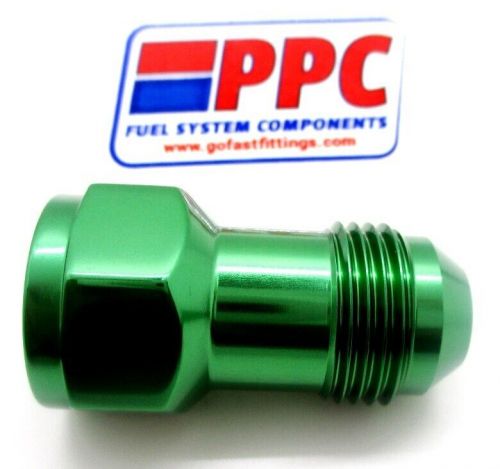 06 an female to 06 an male flare extender fitting show polished green aluminum