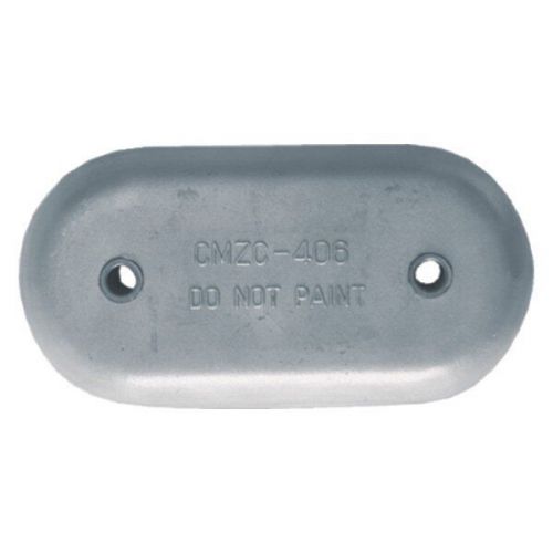 Martyr cmmzc406 9&#034; l x 4.4&#034; w x 1&#034; h zinc oval hull plate anode