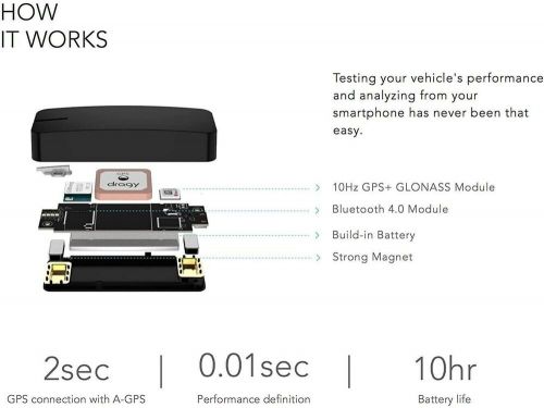 Dragy gps performance meter 10hz acceleration tester 0-60 1/4 mile + mag mount