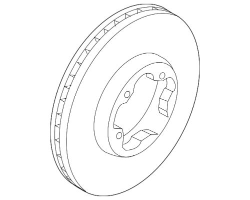 Genuine ford disc brake rotor front ck4z-1125-h