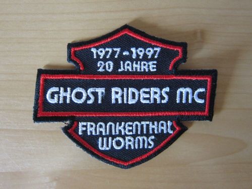 Mc patch ghost riders mc frankenthal worms rocker motorcycle club patches cut-