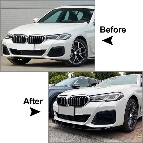 Carbon fiber front bumper lip splitter for bmw 5 series g30 g31 38 m sport 21-22