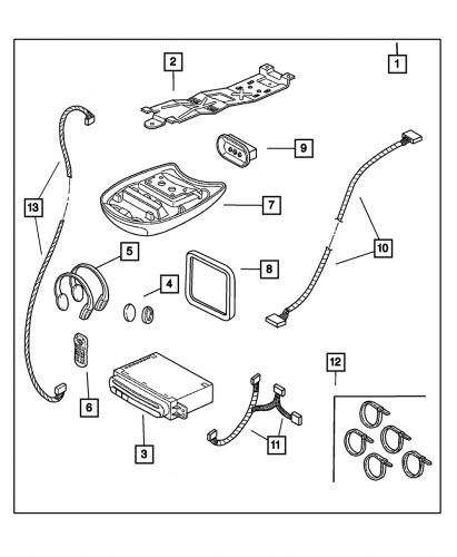 Genuine mopar dvd to screen wiring 5096053aa