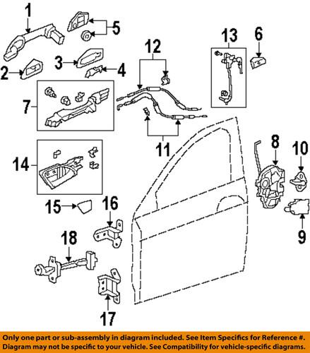 Honda oem 72161ta5a01za lock & hardware-rear door-handle, inside cap