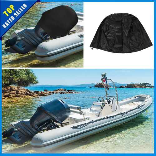 Half motor engine boat cover oxford cloth waterproof 15hp 210d black pack of 1