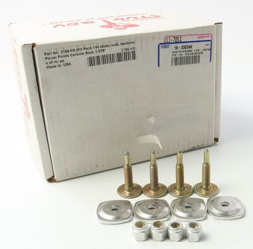 Stud boy - 2166-k6 - power point w/backers 1.375&#034;-144/pkg 5/16&#034;-24