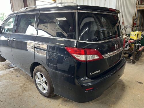 12-17 nissan quest sv rear trunk decklid manual lift gate super black kh3