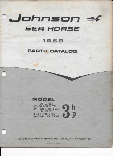 1968 3hpjohanson sea horse parts catalog