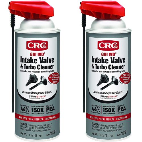 2 pack crc 05319 intake valve cleaner gdi ivd dual action spray system 11oz