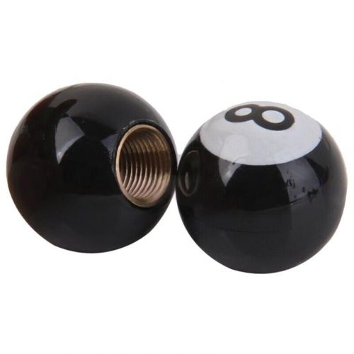 2 x . 8 ball motorcycle bike tyre wheel stem air valve dust cap cover2158-