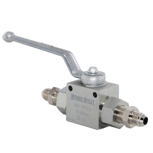 Nitrous outlet stainless steel inline shut off ball valve – 7,250 psi / 6an fit