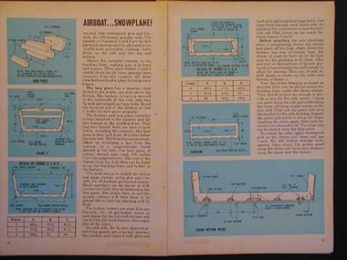 Air boat / snow plane * use on water snow ice * howto build plans