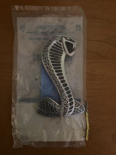 Nos cobra snake metal emblem badge logo for ford mustang shelby gt gt500